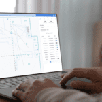 Location Intelligence Enlighted asset tracking application open on lap top.